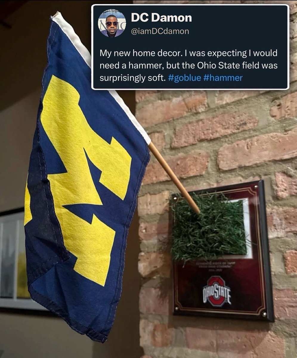 iamDCdamon's tweet photo. ✨ Since Michigan has a bye week, I figured it was the perfect time to do a little redecorating around the house. 🏡〽️ #GoBlue #MichiganFootball #ByeWeekVibes https://t.co/t8kcVuAbdc