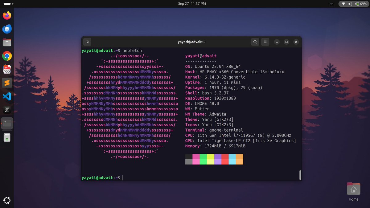 birenverse's tweet image. Ubuntu and I are in a serious relationship now.
It’s terminal 😎
#LearningLinux #Ubuntu #LinuxNewbie #Linux
