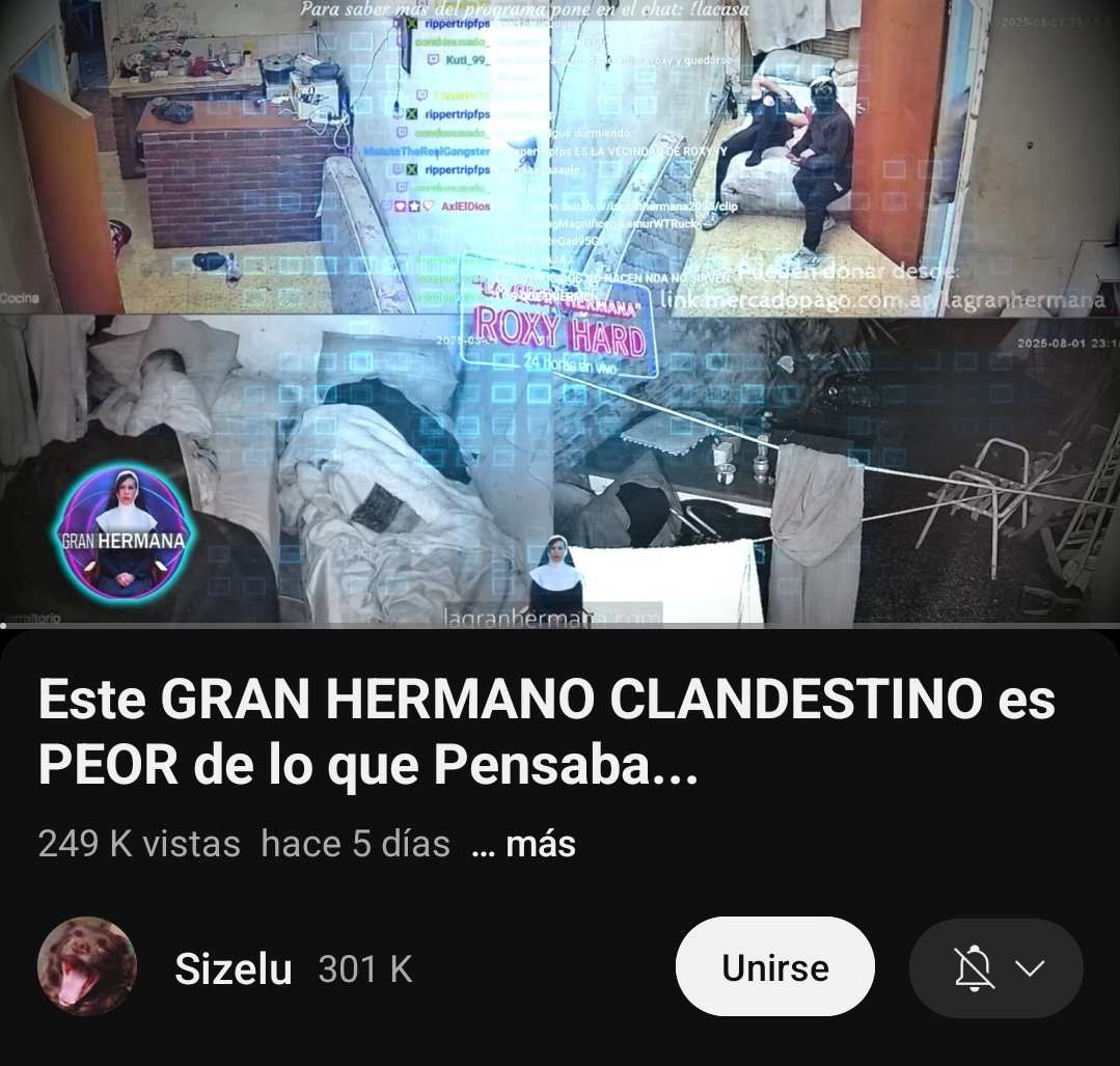 Milei : hay que intervenir la provincia 

Kicillof : no quiero

La subtrama de un loco en berazategui encerrando linyeras en su casa para hacer un gran hermano clandestino 
Y transmitirlo en twich hasta que se pato en vivo y los linyeras le robaron todo