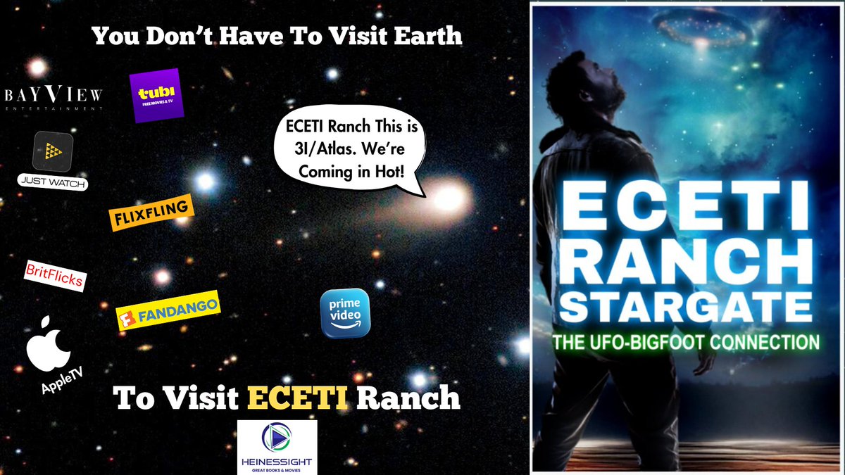 Heinessight's tweet image. Folks are coming from all over the galaxy to check out ECETI Ranch Stargate The UFO - Bigfoot Connection. All you need to do is click on your favorite streaming service.
ECETI Ranch Stargate The UFO Bigfoot Connection
Fandango athome.fandango.com/content/browse…
Xumo Play…