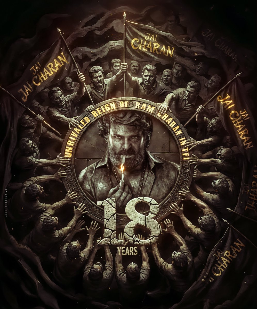 Team RamCharan Eluru (@teamrc_eluru) on Twitter photo Celebrating 18 years of our Global Star <a href="/AlwaysRamCharan/">Ram Charan</a>'s unmatched dedication to his craft in Indian Cinema! โค๏ธ๐
Winning hearts worldwide with his electrifying performances ๐
The pride of Tollywood, our eternal icon. ๐
#GlobalStarRamCharan
#18YearsOfRAMCHARANsGlory Celebrating 18 years of our Global Star <a href="/AlwaysRamCharan/">Ram Charan</a>'s unmatched dedication to his craft in Indian Cinema! โค๏ธ๐
Winning hearts worldwide with his electrifying performances ๐
The pride of Tollywood, our eternal icon. ๐
#GlobalStarRamCharan
#18YearsOfRAMCHARANsGlory