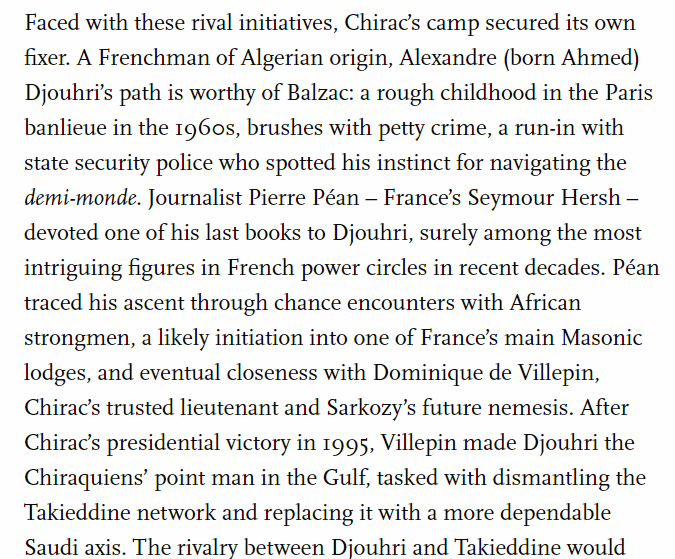 Most of the piece is about the "pol-econ" of international weapons procurement, and since it's about the French, it's some real kino