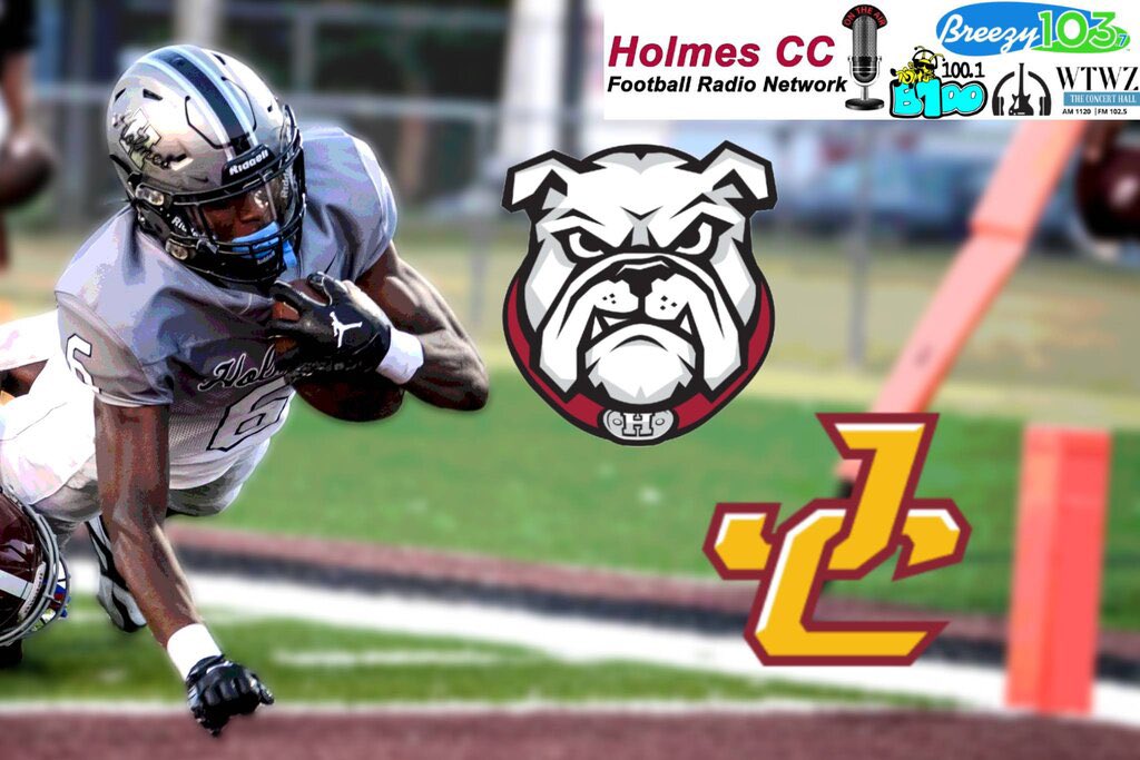 <a href="/holmesathletics/">Holmes Athletics</a> <a href="/HolmesccFB/">Holmes Football</a> <a href="/CoLinFootball/">Co-Lin Football</a> <a href="/cliftonbarker52/">cliffordb</a> <a href="/jrhalloru/">J. R. Hall</a> <a href="/ChaseR40527029/">Chase Richardson3</a> <a href="/CaydenBurger6/">Cayden Burger</a> <a href="/NEMCCTigers/">Northeast Tigers</a> <a href="/Breezynews/">Breezy News</a> <a href="/MACCCAthletics/">Miss. Assoc. of Community Colleges Conference</a> <a href="/JJHarrell_4/">4</a> <a href="/cutupblack/">Jeremy “jerm” Atkins jr</a> <a href="/DequadrionW/">DeJay Welch★ ★ ★</a> <a href="/KaydenMiller17/">Kayden “kj” Miller</a> <a href="/kendrickdavis08/">kendrick davis</a> <a href="/__5island/">Nicholas "PEANUT"Kilpatrick</a> JuCo Football Saturday! 

<a href="/HolmesccFB/">Holmes Football</a> vs Jones College. 

📍- Ras Branch Stadium (Goodman)
⏰- 1:30
🏈- 2:00
📻- 103.7 (WLIN), 100.1 (WQXB), 102.5 FM/1120 AM (WTWZ) 
💻- <a href="/Breezynews/">Breezy News</a>.com 
🎙- <a href="/BreckRiley/">Breck Riley</a> &amp; <a href="/cliftonbarker52/">cliffordb</a> 

<a href="/holmesathletics/">Holmes Athletics</a> <a href="/MACCCAthletics/">Miss. Assoc. of Community Colleges Conference</a>