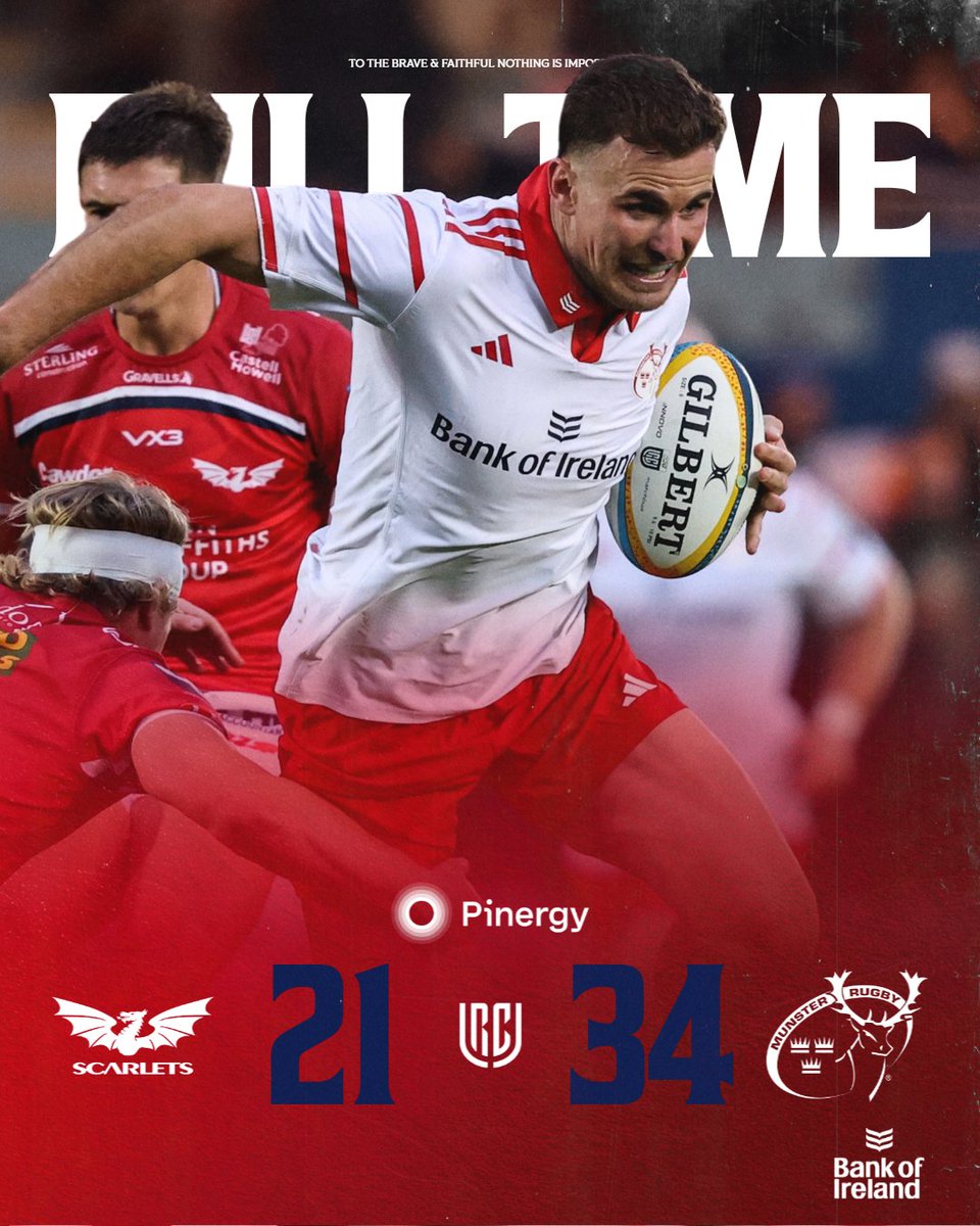 Full-time and it's a bonus-point win on the road to kick off our season! 🥳

Second half tries from Mike Haley, Dan Kelly and Tom Ahern secured the bonus-point win 🙌

We're at home next week, we can't wait to see you in Thomond Park 👉 bit.ly/46LVgFK 🎟

#SCAvMUN |
