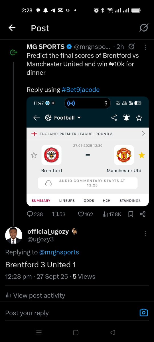 ugozy3's tweet photo. @mrgnsports Baba.. I dey wait for u oooo https://t.co/6PKcMKKXdp