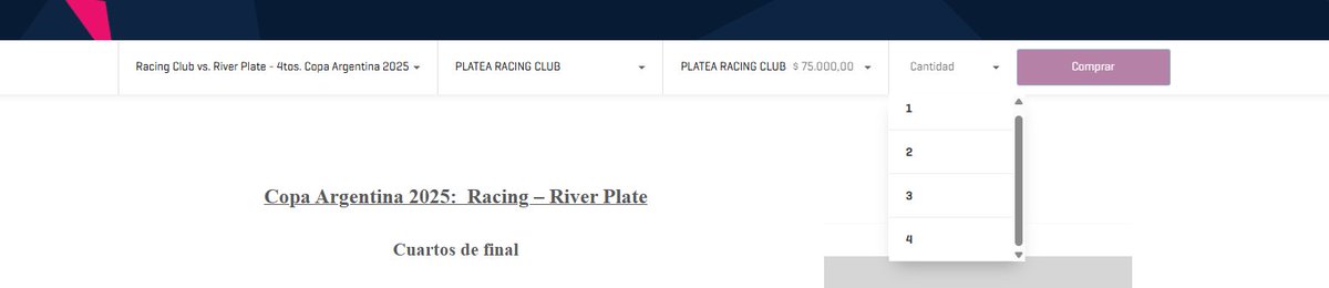 TaylorFan333's tweet photo. ESCANDALOSO QUE EN LA PLATEA DE RACING TE DEJA SACAR 4 ENTRADAS, PAPELONEZCO LO DE RIVER ID Y DEPORTICK, UNO QUIERE VER LA COPA ARGENTINA COMO LA GENTE Y NO LO DEJAN https://t.co/oS3dO6Ywf2