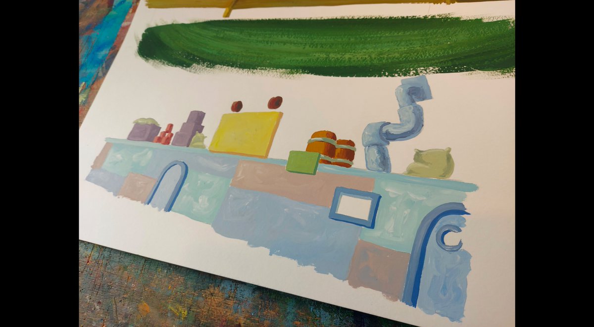 AmyLewis_Art's tweet image. Creepy bgs  I painted from newly released @SpongeBob eps! Process photos here too of the gouache paintings before scanned in and put under the digital line. Layouts by Henna Hong/George Nachev. AD by Shane Richardson. More process photos in the comments. #SpongeBobSquarePants