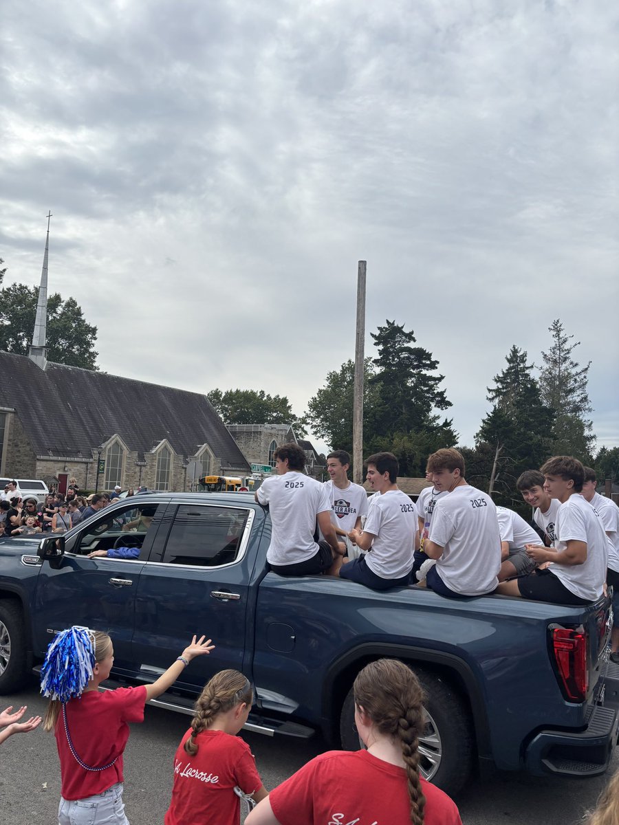 SASDBoysSoccer's tweet photo. The boys had a great time representing the program during the 2025 Homecoming Parade! The seniors were in the truck while underclassmen and middle school players walked in front of it. A great day to show Titan Pride! #LetsGoTitans https://t.co/fbA0LgFTWA