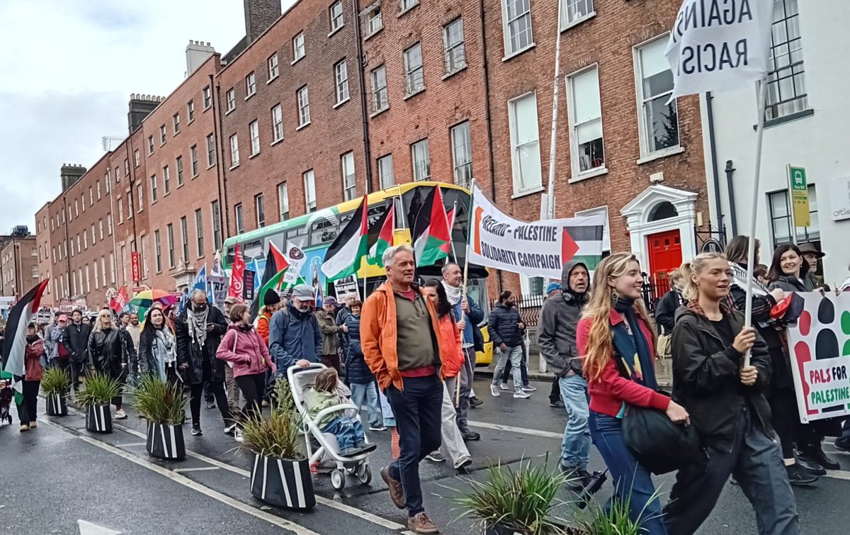 Good turnout for the Anti Racist  Protest in Dublin today in spite of appalling weather.#notoracism