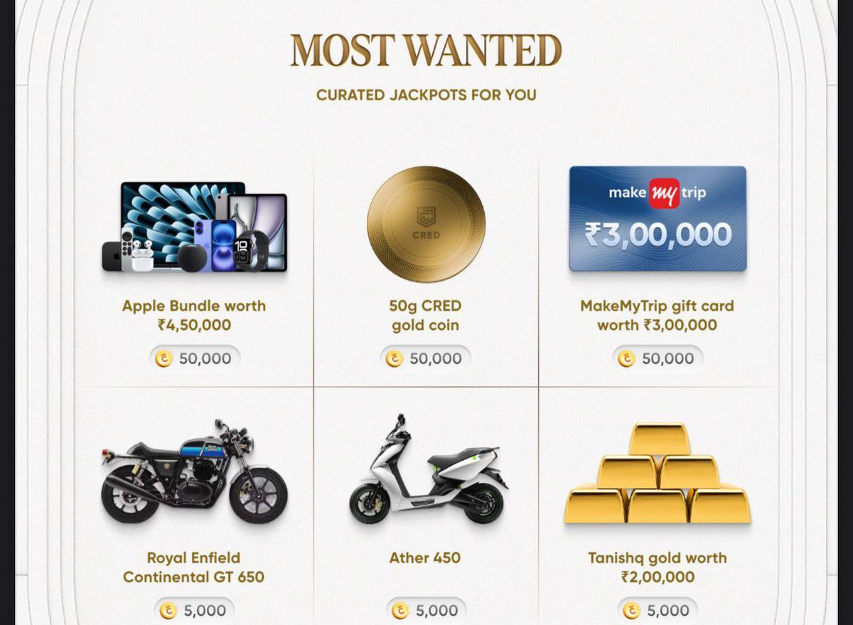 dealztrendz's tweet image. CRED Coin Rush Live Now :

*10 Lakh+ Free Rewards &amp;amp; Gold Every Hour!
*50 Users Get 1G Gold Every Hour For Credit Card Bill Payments
*Upto 94% Off On Gift Cards

➤Join The Rush : app.cred.club/k63y/raslmpa8

Cheat Sheet : drive.google.com/file/d/1u4wta-…
