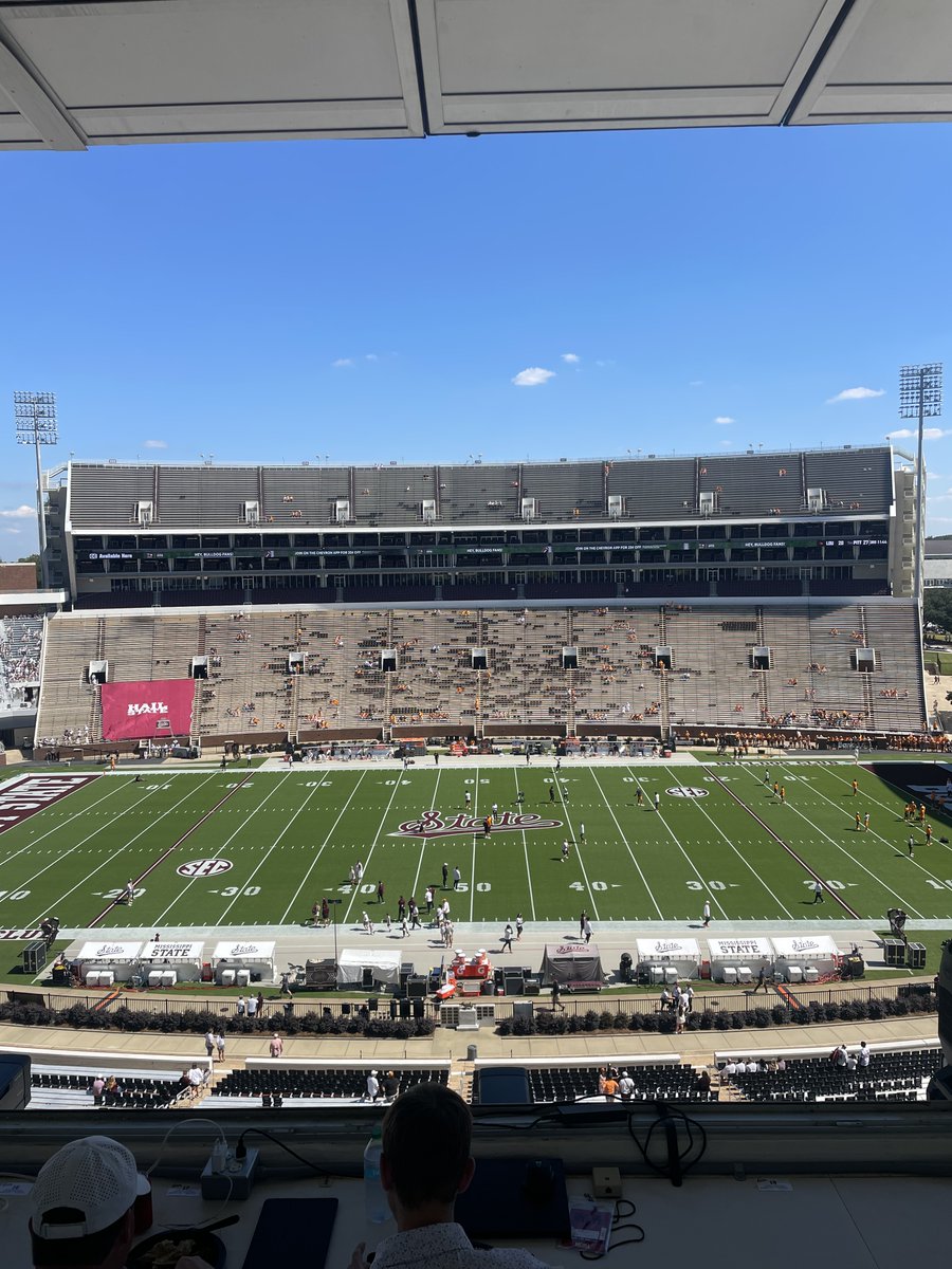 This seat will do...

There is a whiteout warning in effect here in Starkville. 

The #Vols and Mississippi State are just beginning pregame tune-ups before today's action. 

Keep it locked here for updates! <a href="/UTKDailyBeacon/">The Daily Beacon</a>