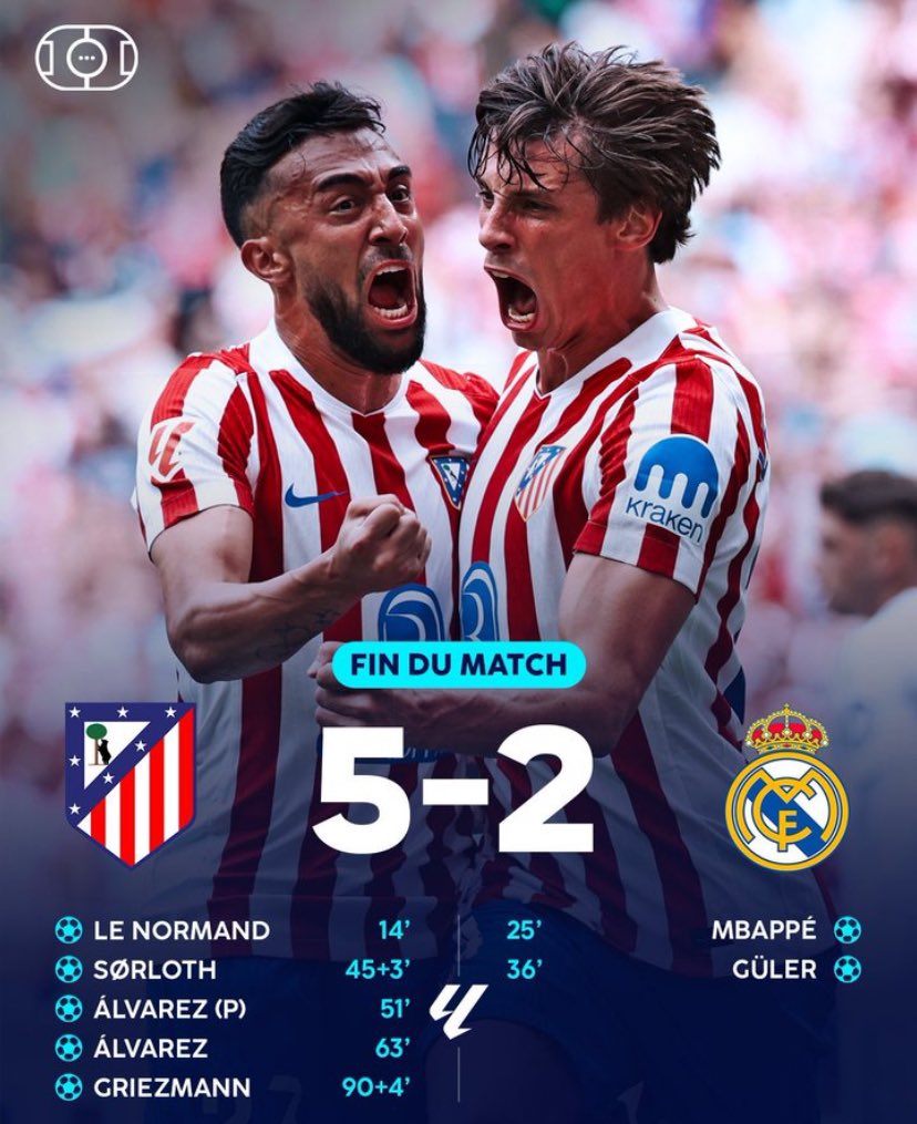 شكراً اتليتكو كبير مدريد ، شكرا سيميوني يا كبير ، شكرا لكم على الصدارة ❤️🤍