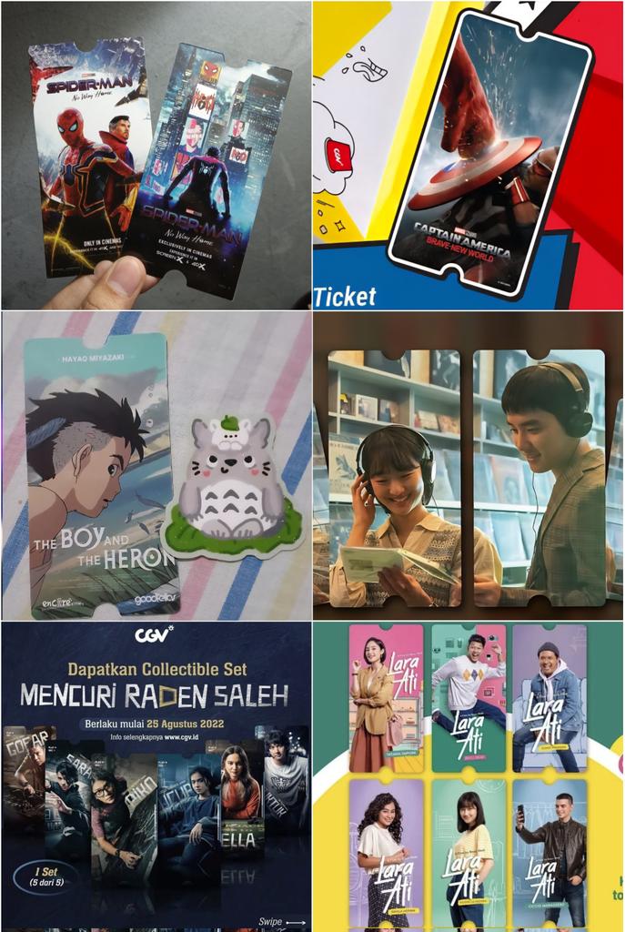 amrand29's tweet photo. @CGV_ID klo ada yg punya atau double collectible ticket cgv yg di bawah ini boleh tawarin ke saya (want to buy) : 
- spiderman no way home 
- capt. america brave new world 
- the boy and the heron 
- secret untold melody 
- mencuri raden saleh 
- lara ati https://t.co/OObfc0cDaL