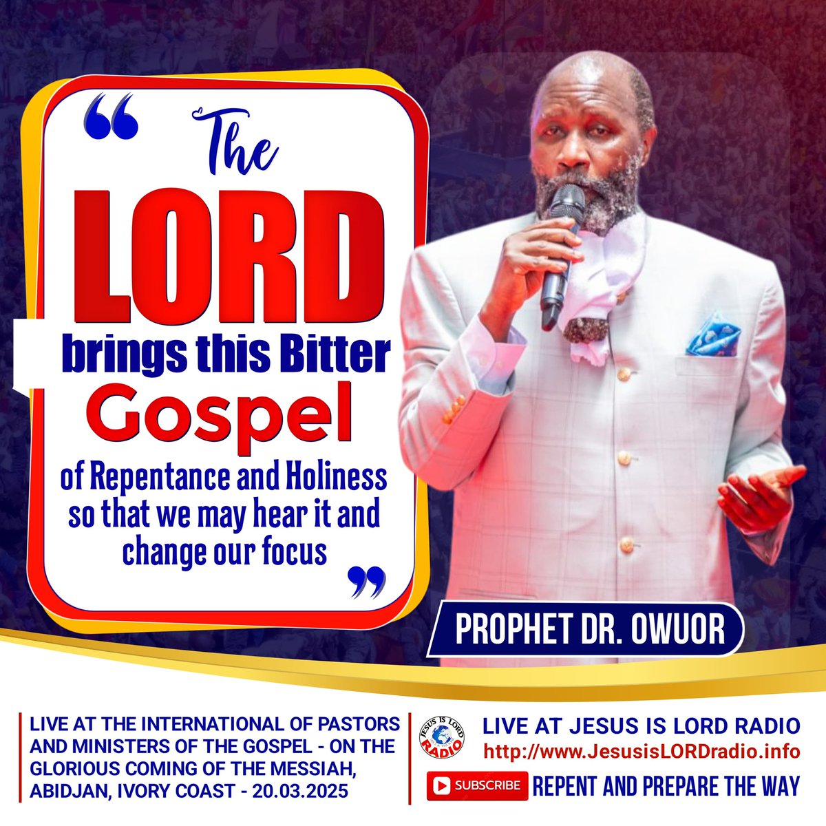 The gospel is being restored 

#BordeauxWordExpo