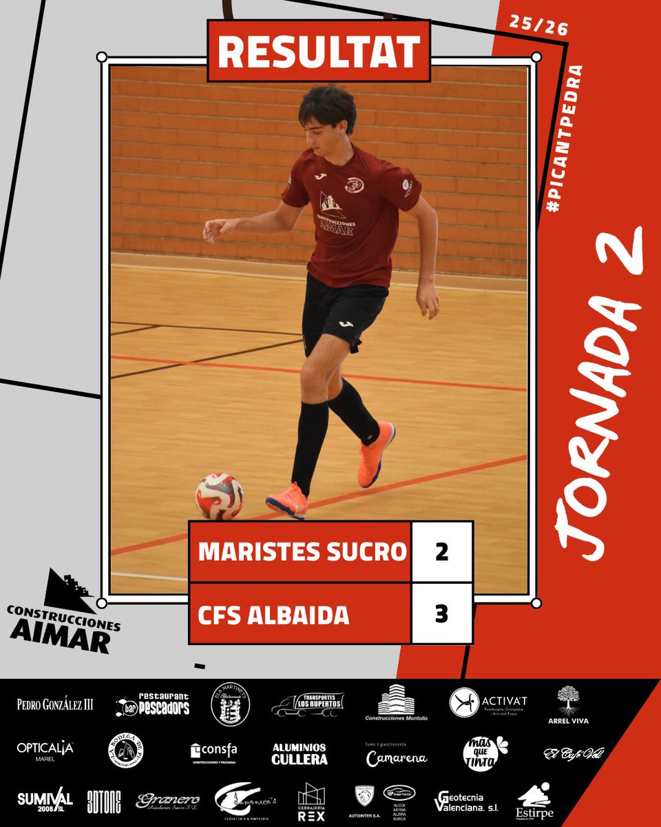 Ha arribat la primera derrota. L'equip ha jugat i ha competit bé, i ha sigut superior. Però açò va de marcar gols. Hem passat d'un possible 1-4 a un 3-2.

A seguir. La lliga és molt llarga i queda molt per davant 💪🏼

⚽ Joan i Jaume.

#PicantPedra