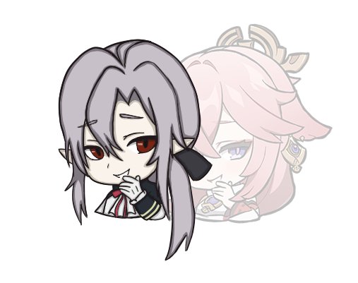 cipherkirby's tweet image. Ferid traced over a genshin emoji