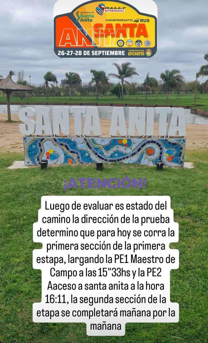 El clima complica al mundo del #Derrape el #RallyMarYSierras pasó la acción para mañana en Arrecifes y el #RallyEntrerriano arrancó hoy con actividad reducida.