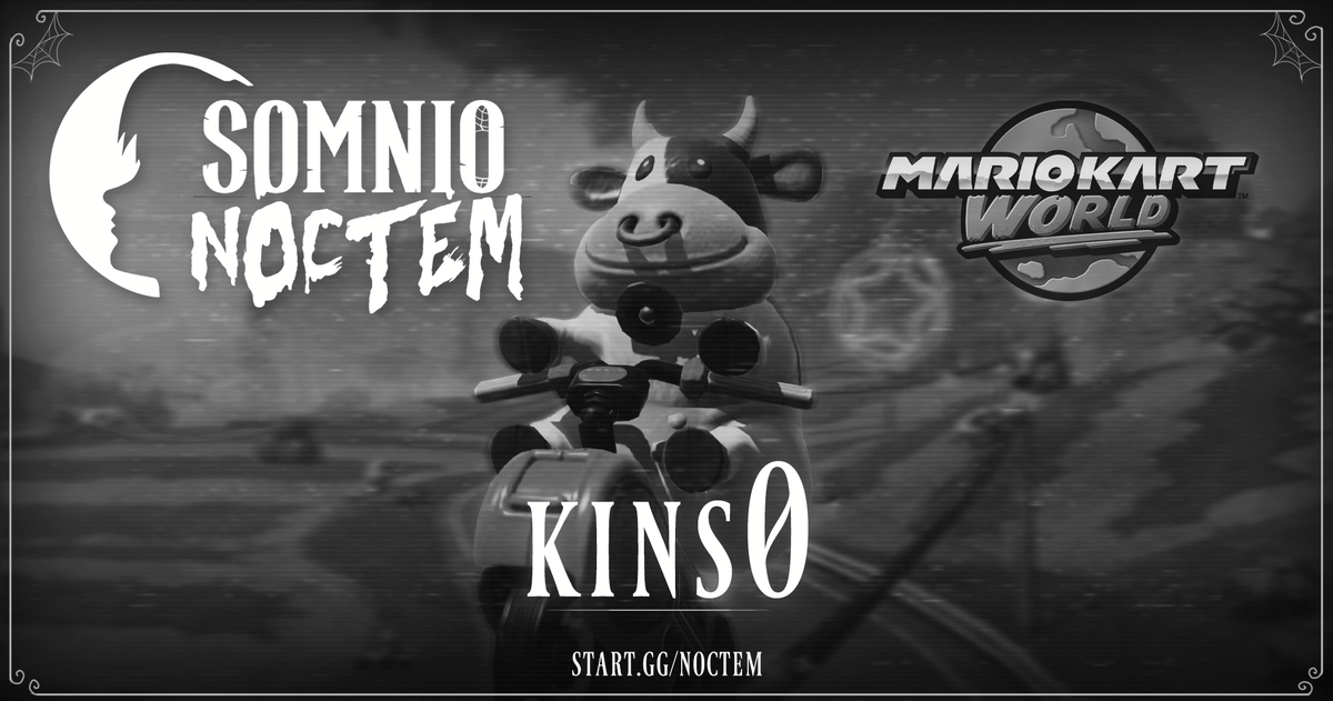 From the battlefield of SSBM comes <a href="/Kins000/">kins0</a> , the current world record holder of Moo Moo Meadows for the last 43days?! Ready to compete in Mario Kart world during Somnio Noctem.🎃🌖

📅31 Oct. 01, 02 Nov.
🎮SSBM, SSBB, SSBU, Rivals 2, MKW
📌H20 Esports Campus

Sign up and info⬇️
