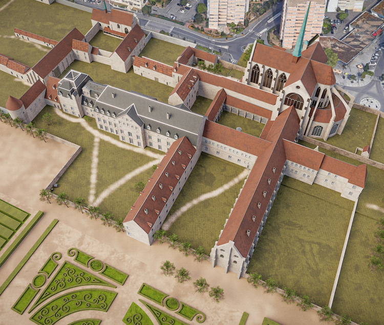 Visite virtuelle de l’abbaye royale de Chelles, détruite pendant la révolution. 
abbaye-royale.chelles.fr