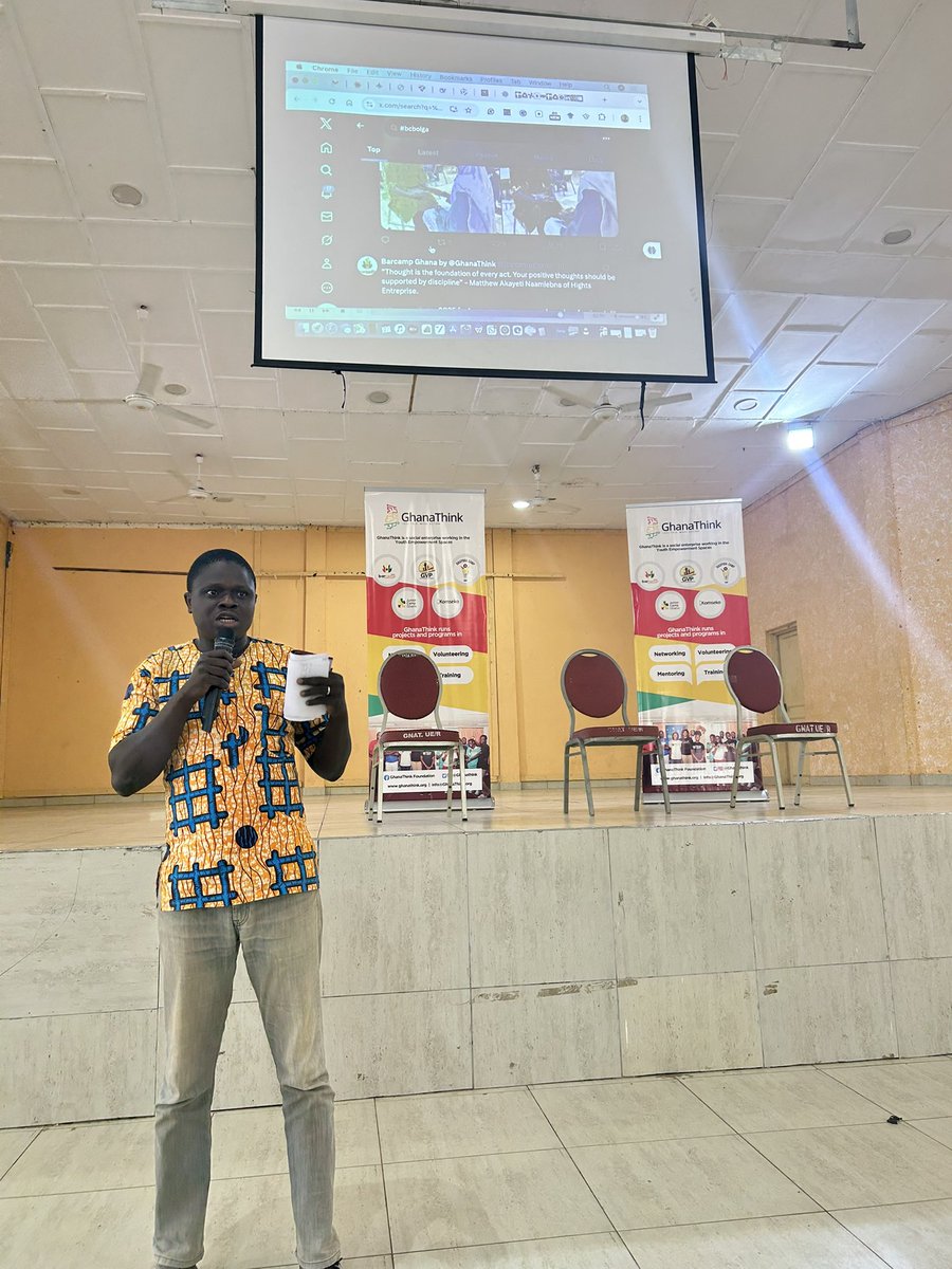 BarcampBolga's tweet photo. “#Bolgatanga International Art &amp; Craft Fair is an opportunity for businesses in the Upper East Region to showcase their products, towards trading with its sister city in the UK” - Conrad of #TradeAid at #BarcampBolga 2025. #Bcbolga 

#BolgaKonnect cc @DiasporaCamp #LondonKonnect https://t.co/OYcxWcSQC8