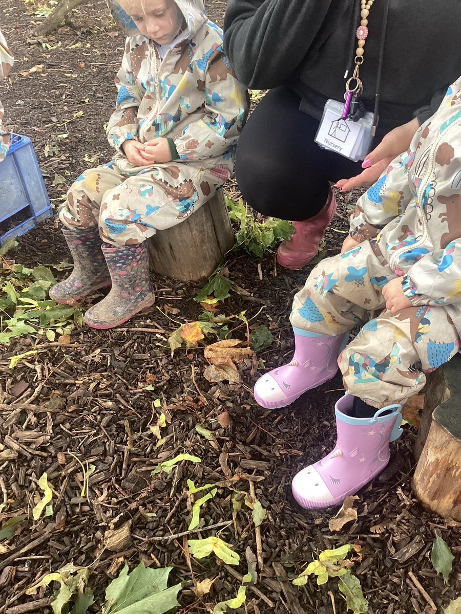 HollyGrovePSch's tweet image. Nursery have enjoyed their first forest school session. We sat around our fire circle and talked about our rules in forest schools, enjoying a game of duck duck goose. We then enjoyed splashing in some muddy puddles. We had lots of fun ⭐️🙂☔️#forestschools #learningisfun