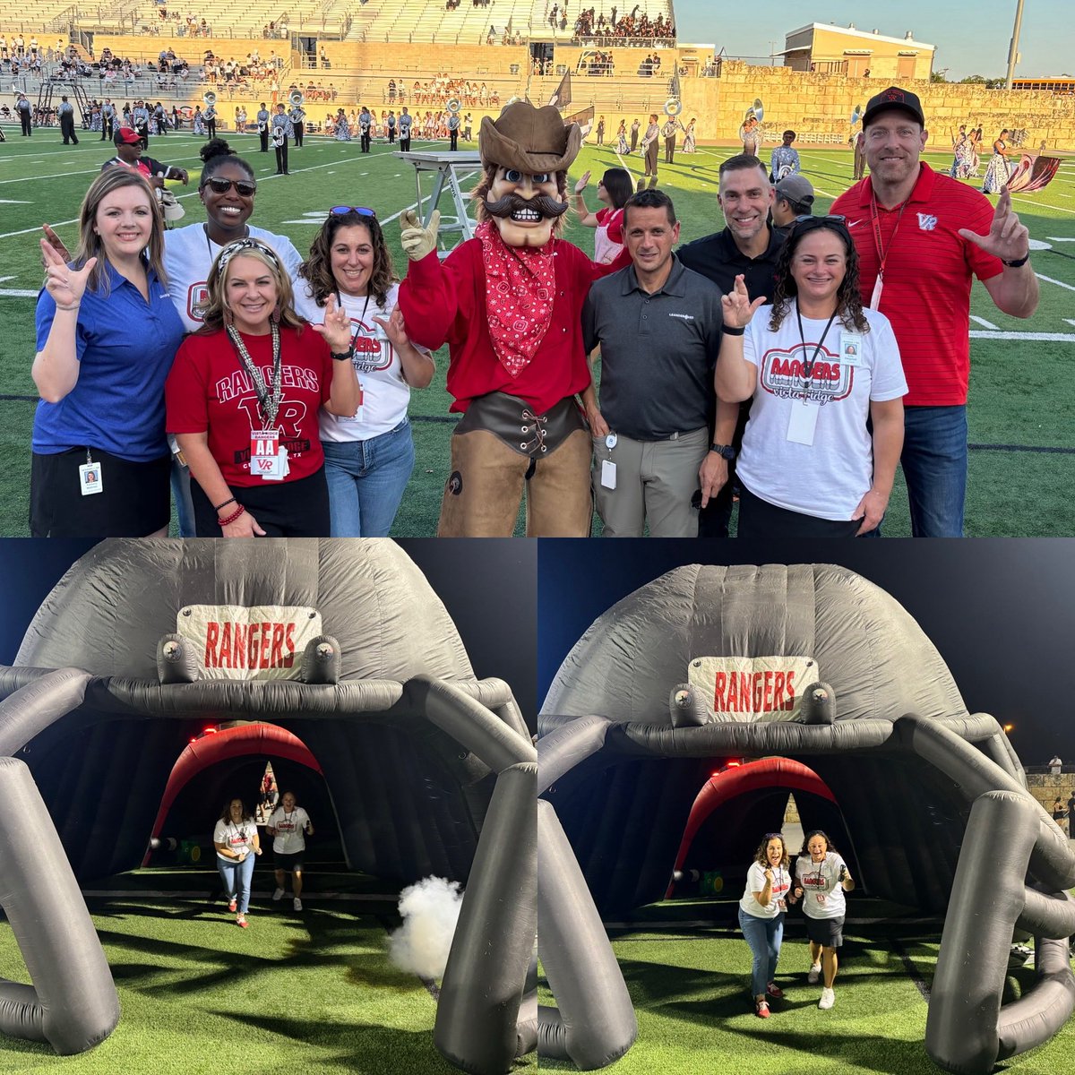 Working with people who are willing to be as silly as you makes the job more fun!! We have the best feeder and it was so much fun supporting our Rangers last night.