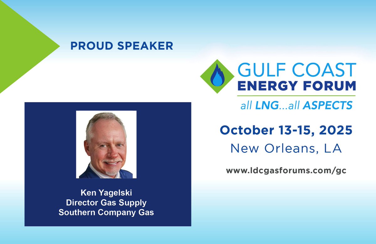 Looking forward to being part of the Gulf Coast Energy Forum, and hope to see many of you there!
#ldcgasforums 
#LDCGC25 
#GulfCoast #GulfCoastEnergyForum #GCLNG25
#energy 
#power
#natgas
<a href="/GulfCoastForum/">Gulf Coast Energy Forum</a> 
ldcgasforums.com/gc/