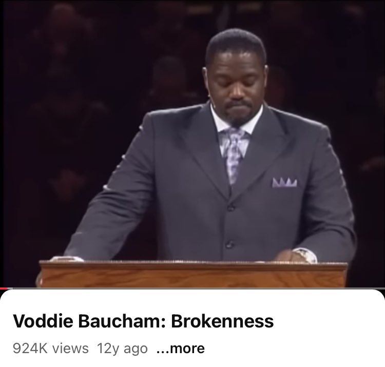 Voddie was so helpful &amp; encouraging to me in so many ways and I am so thankful. 

Let’s flood X with impactful sermons, talks or whatever to share Voddie with the world!!!

Here is one of mine on “BROKENNESS”

youtu.be/GVow8rSQwiA?si…