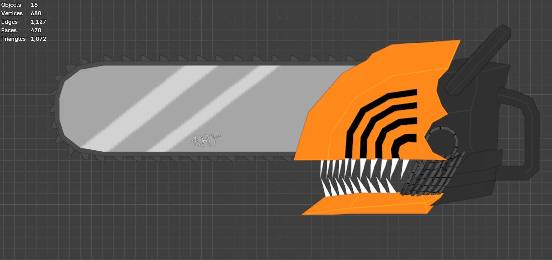 AryKujou's tweet photo. Tried 3D Modeling Denis's Chainsaw Head.

1.1k Tris

#RobloxDev #ROBLOX #Blender #b3d #chainsawman https://t.co/Lv3othnZ9R