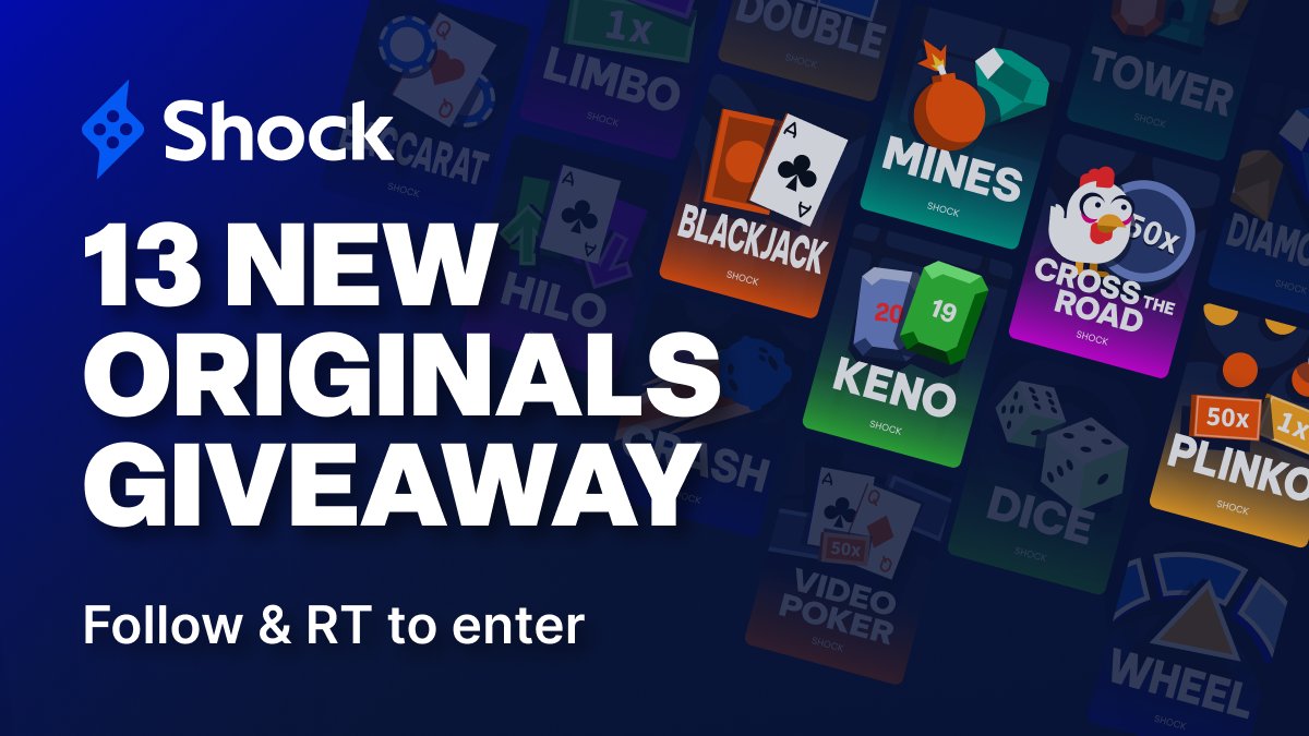 ⚡️Shock just dropped 13 NEW Originals, and I'm dropping $30 to celebrate.⚡

To enter, make sure you're following me &amp; @shockcasino, and then RT this.

Ends in a few days