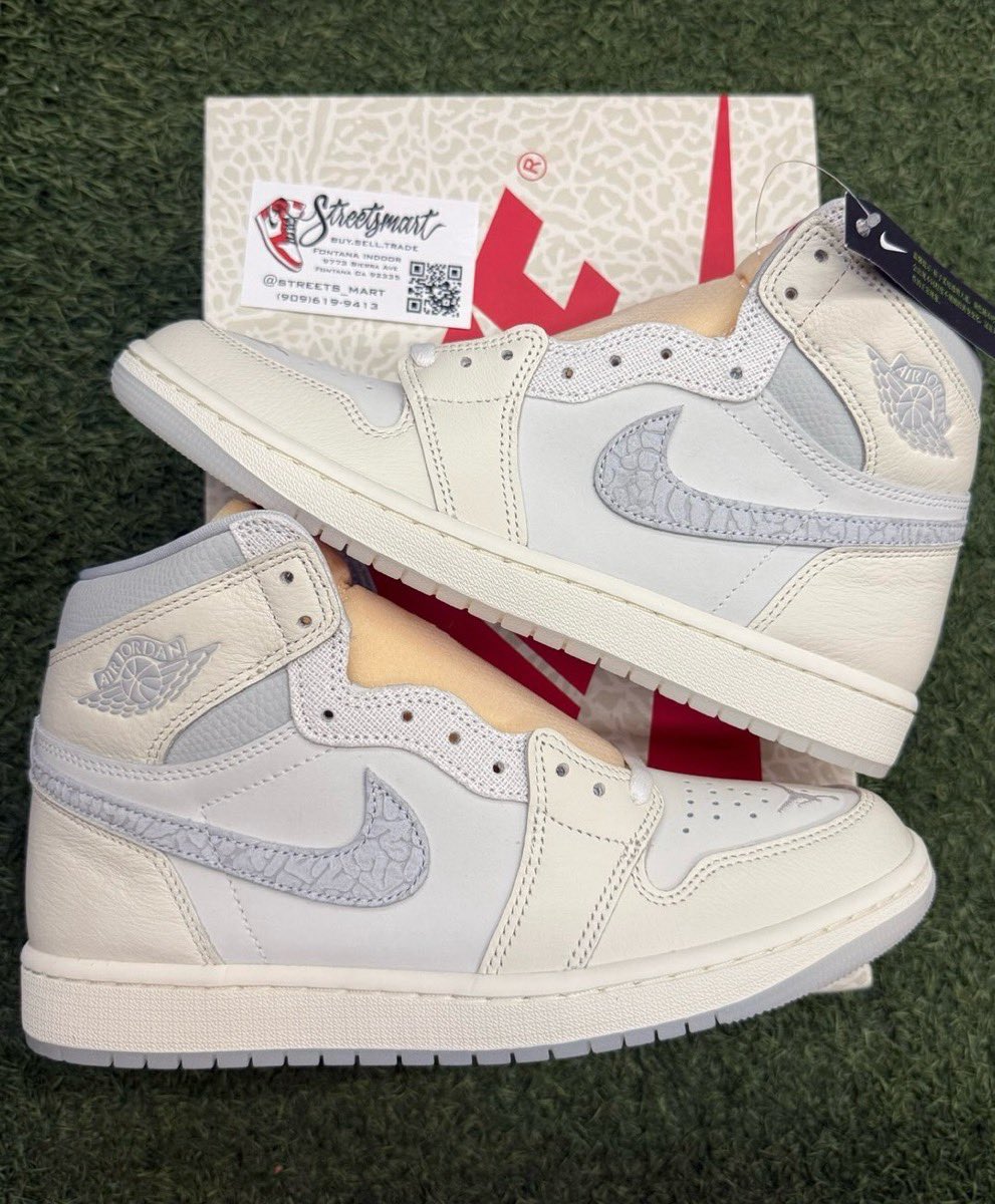 Ovrnundr's tweet image. First Look: Nike Air Jordan 1 High "Elephant" 🐘

• $185 USD 
• Family sizing 
• December 2025