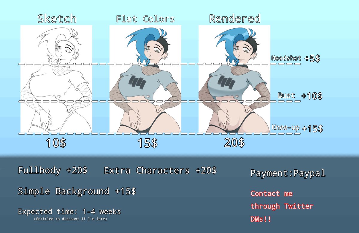 TYPhN___'s tweet photo. OPENING COMMISSIONS!!! (5 slots for now). Rent due.... https://t.co/Y38XUWiN27