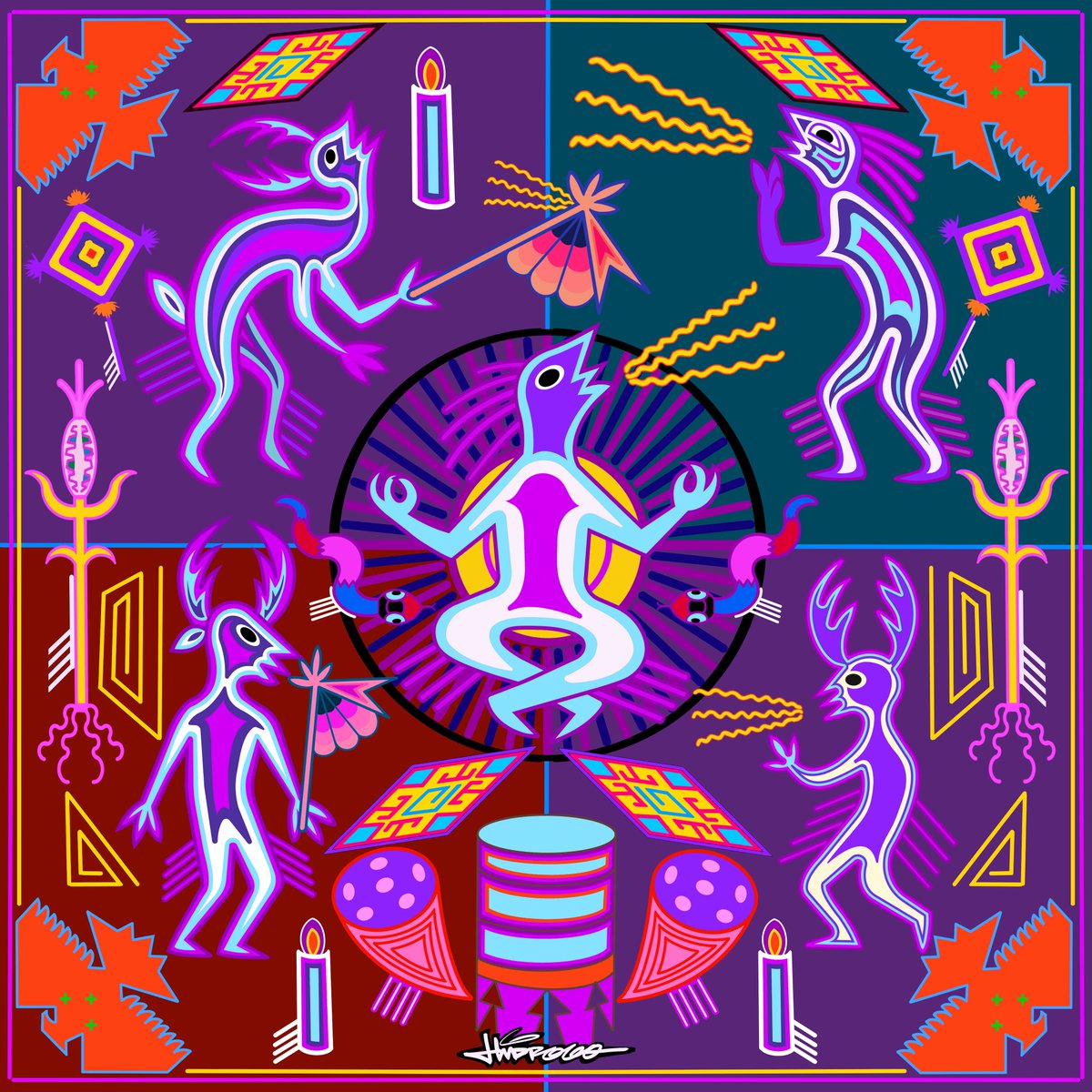 The "MOE - Marakame OE" NFT Artwork by <a href="/MarakameNFT/">MARAKAME NFT By Pacha Moma</a> becomes the NFT of the Day on the 27th of September!

With a total score of 6.05 from 7 judges

Highest votes <a href="/angarat02/">Angarat Guinness</a> and <a href="/velly_art/">VEL LY</a>

"Designed and signed by Mexican artist Hidrogo."

Congratulations!

#digitalart