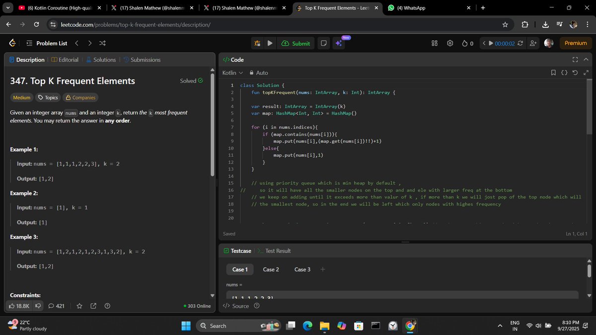 shalenmathew's tweet image. 🎯Day 4 of #100daysofcoding 
✅Revising Coroutines
✅ Solved 1 leetcode medium question
✅Building Apple Liquid Glass theme in my app (@quotesdotapp )

Repo👉 : github.com/shalenMathew/Q…

#buildinpublic #kotlin #java #androiddev #developers #JetpackCompose #AndroidDev #letsconnect