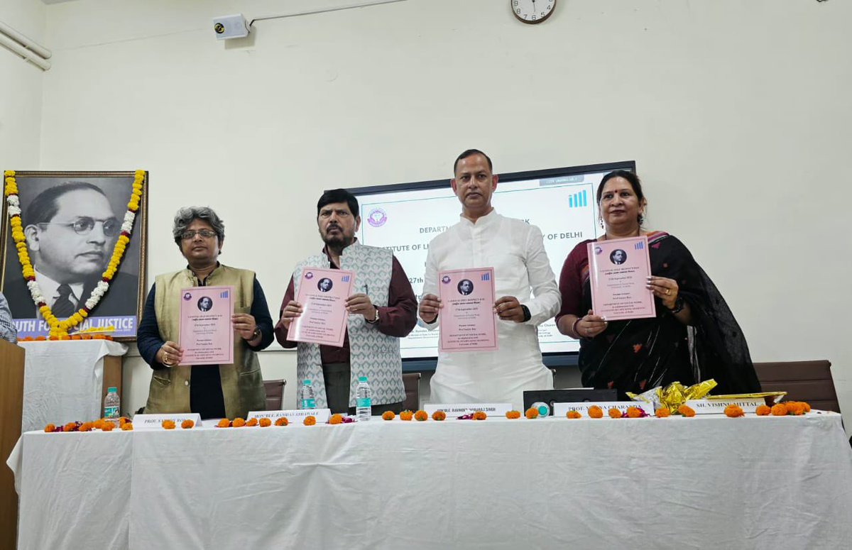 #NationalSelfRespectDay 

Today we, the DSSW &amp; ILLL, DU, celebrated "National Self Respect Day" under the Patronship of VC Sir. Cabinet Ministers Hon'ble Shri Ramdas Athawale Ji, Hon'ble Shri Ravinder Inderraj Singh Ji, Shri Vishnu Mittal Ji addressed the gathering.