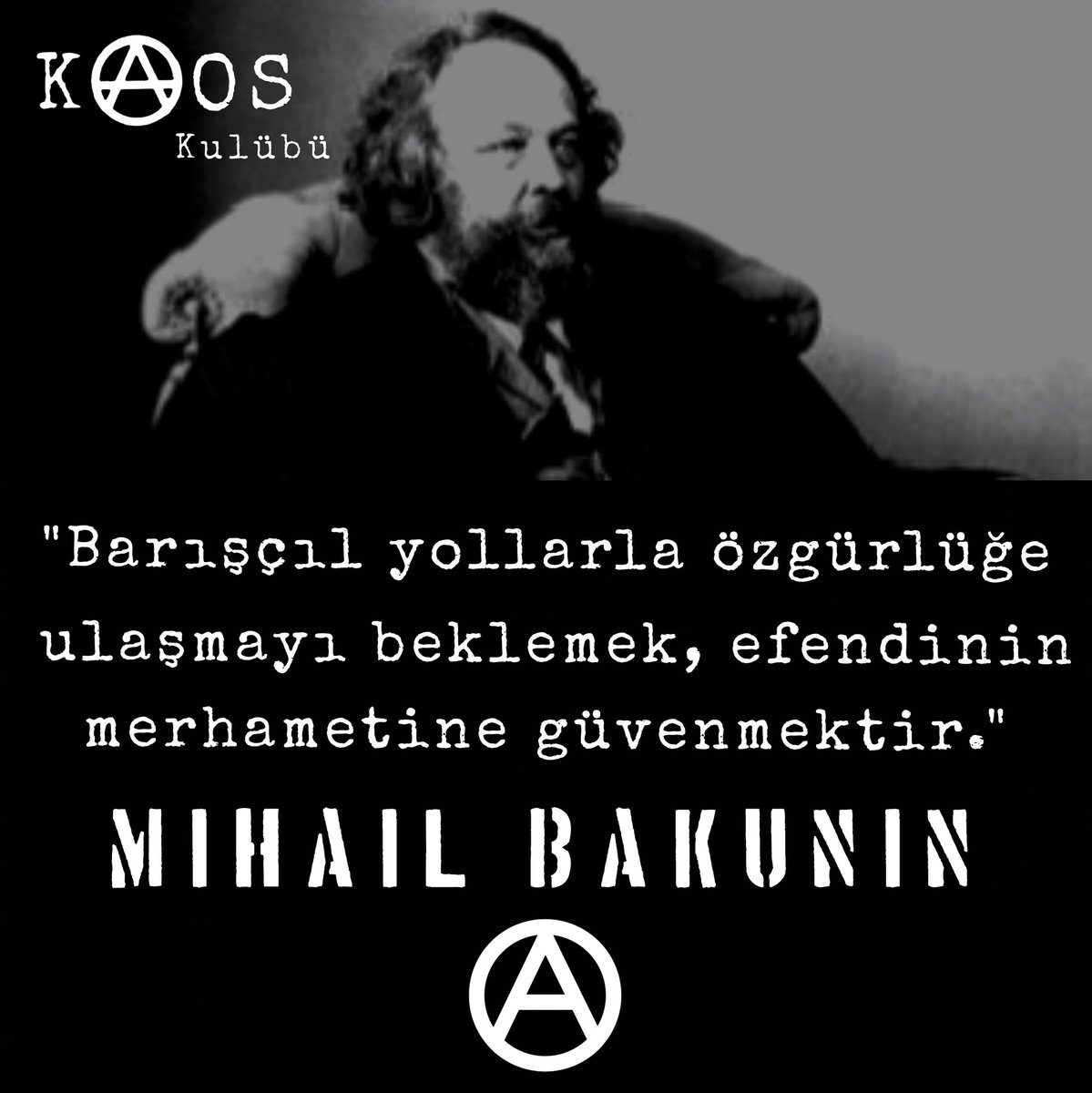 Barış tükenmişlik
Efendiler çürümüşlük
Yasaları çöp
Kanlı dünyalarına hizmet
Kurumları lanet
Hala barışmı istiyorsunuz
Zavallısınız
Sizlerde çöpsünüz!!! 
Efendileri ortadan kaldırdığımız
Gün
O zaman barış rüzgarları esecek
Kaos Anarşi
Yaşasın Anarşi🖤 🏴🏴🏴