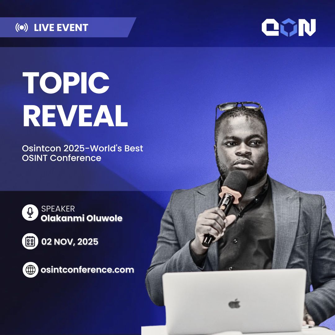 🚨Speaker Alert | OSINTCon🚨

Excited to welcome Olakanmi Oluwole to #OSINTCon✨

He’ll show how to build a live threat intel feed (Python+public data) to aggregate, enrich &amp; publish IOCs for tracking suspicious C2 servers

100% Free &amp; Virtual |🗓️Nov 2, 2025 | li.nk in comments