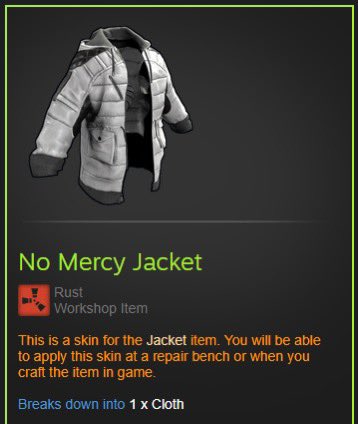 Falcononyt's tweet photo. No mercy jacket giveaway! 🔥 ($45)
Enter below👇👇👇

✅ Like &amp; Re-tweet
✅ use code “Casebros” on @RustClash (send pic of proof in reply’s)  

Winner chosen in 4 days!! Good luck🙏 https://t.co/xQv4NQuiRA