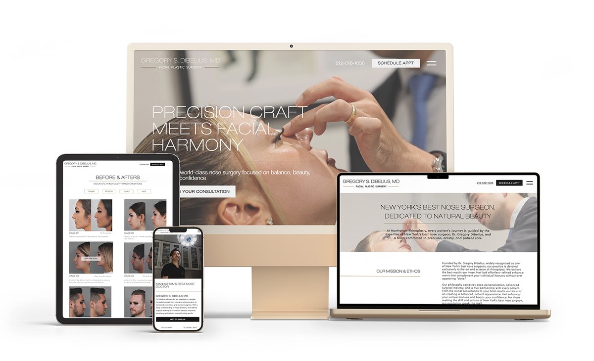 websurl's tweet image. New #Site on our #Gallery : Gregory S. Dibelius, MD @RhinoManhattan 
by Bionic Egg Design
websurl.com/website/3040/g…

#rhinoplastydoctor #RhinoplastyDoctorinManhattan #nosejobsurgeon #rhinoplasty #rhinoplastyspecialist #RhinoplastyExpert #revisionrhinoplasty #FunctionalRhinoplasty