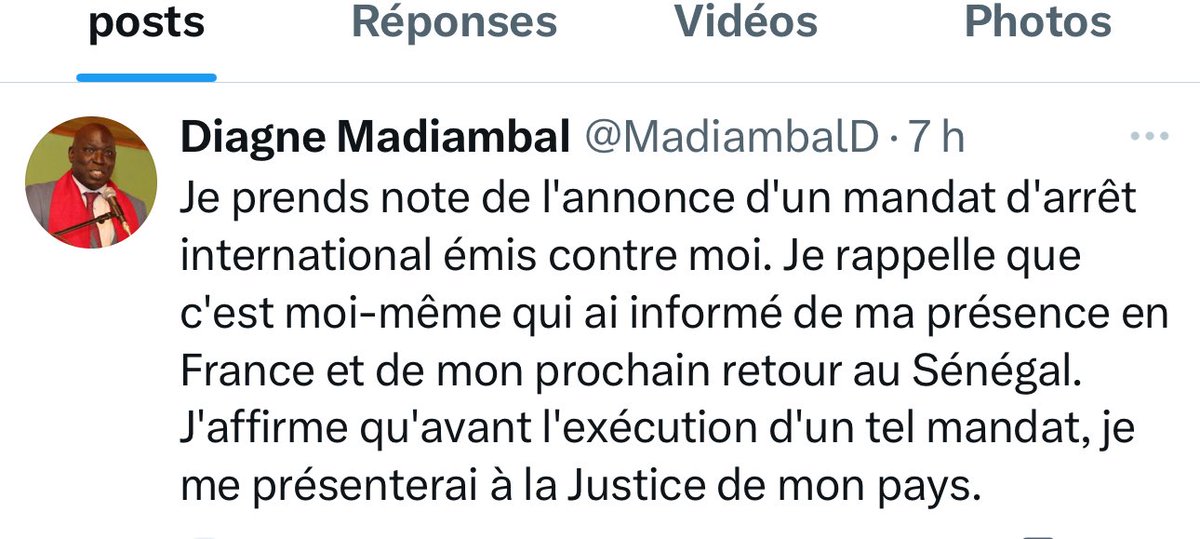 Déférer à une convocation de justice est un devoir citoyen. Mais dans un Etat de droit, les autorités doivent aussi notifier clairement, et à temps, les interdictions de sortie du territoire aux concernés. Je reste convaincu que Madiambal Diagne viendra, pour son honneur,