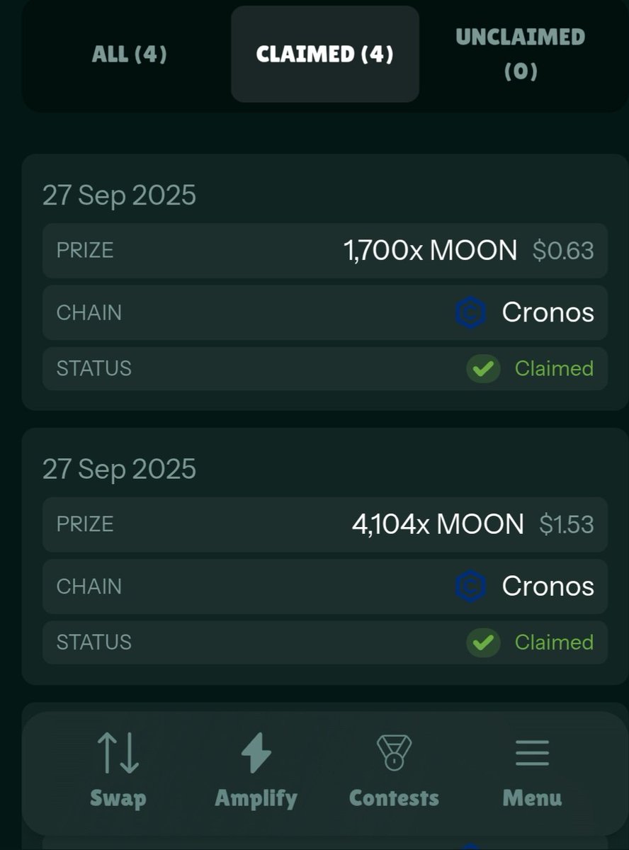 Im new to trading on <a href="/wolfswapdotapp/">WolfSWAP | Swap & Earn</a>, but the $MOON rewards are stacking up! Could get used to this

#Cronos #FFTB    #crofam    #cronoschain