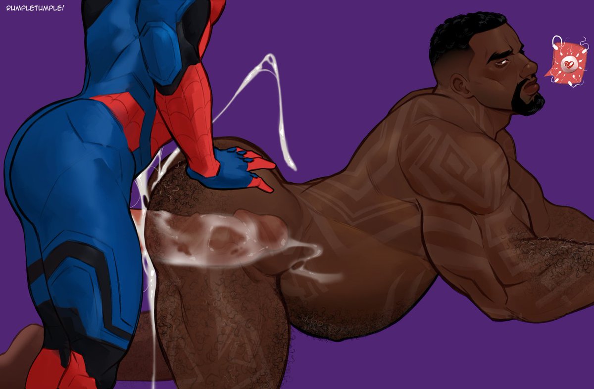 T'challa was in heat, ready for the taking and now he'll be expecting an heir! 🐈‍⬛🫶  🕷️