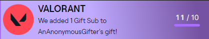 Even Valo gifted a sub in my stream I still won't go back to Valo sorry....