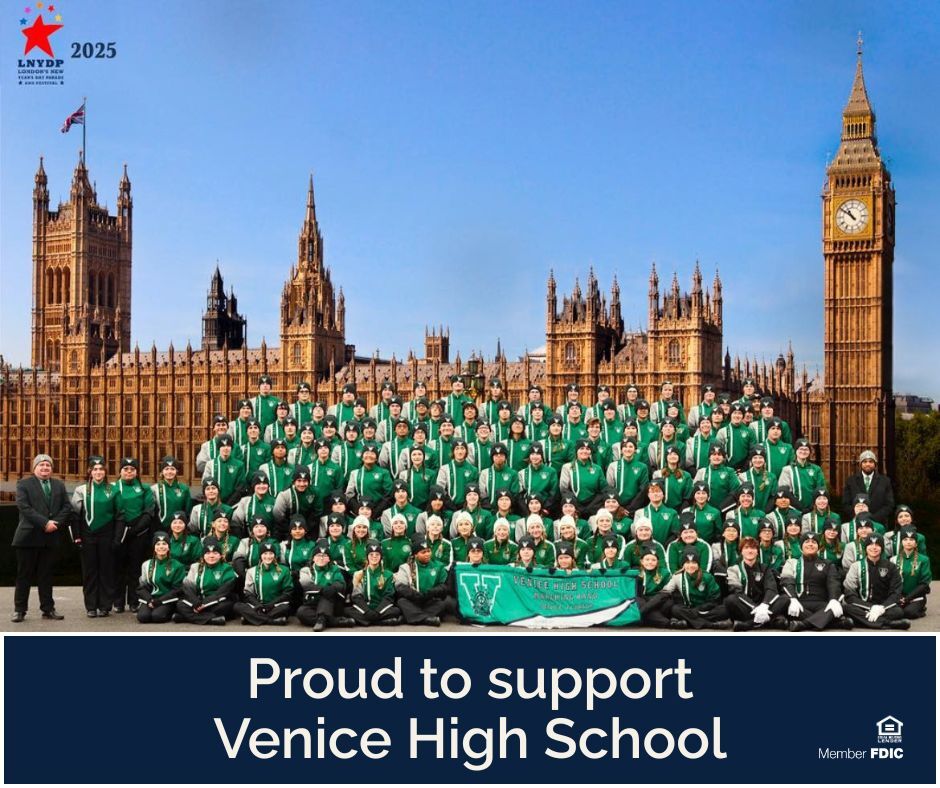 Crews Bank &amp; Trust is proud to support the Venice High School Music Boosters. We hope that all students, directors, and parents have a wonderful school year filled with great music.
