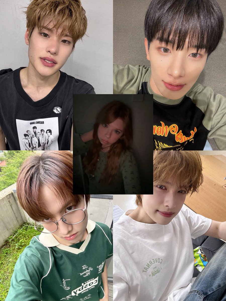 4 selcas of your biases + you in the middle let people decide who suits your vibe