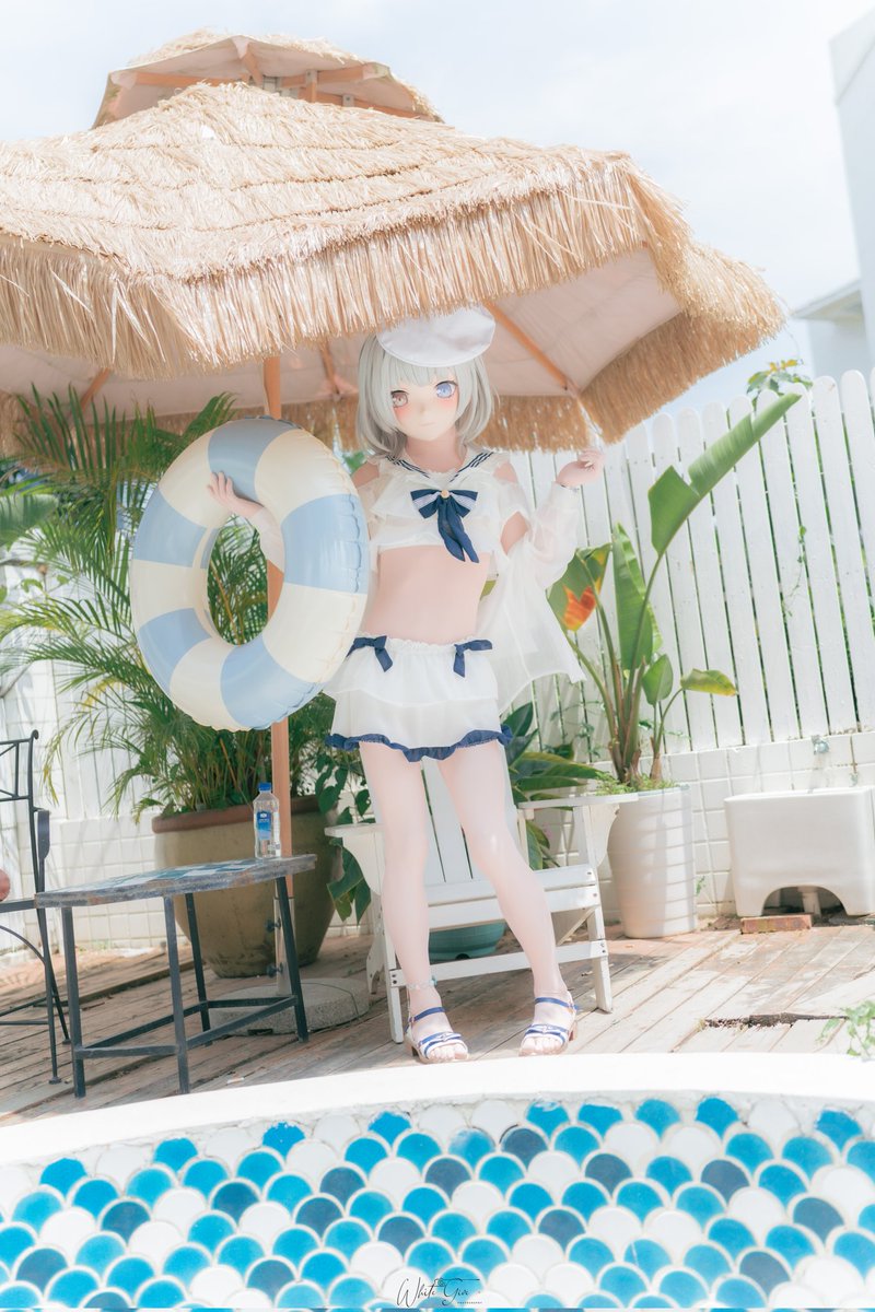 polutiontea's tweet image. 猫儿的夏日记忆1.0😸🏖
感谢😽摄影&amp;amp;修图：@whitegive007
               道具：@SophieTtttttttt
#kigurumi #着ぐるみ #mygo #要乐奈