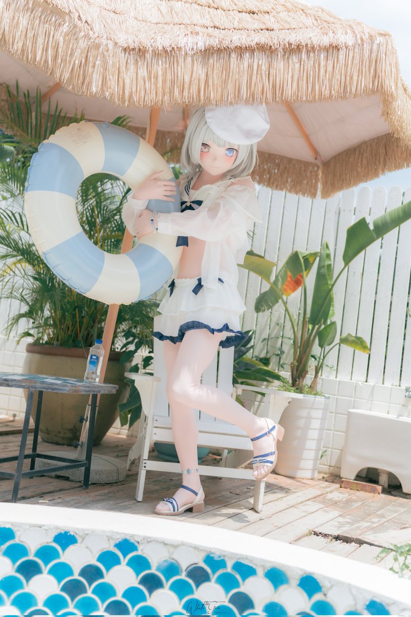 polutiontea's tweet image. 猫儿的夏日记忆1.0😸🏖
感谢😽摄影&amp;amp;修图：@whitegive007
               道具：@SophieTtttttttt
#kigurumi #着ぐるみ #mygo #要乐奈