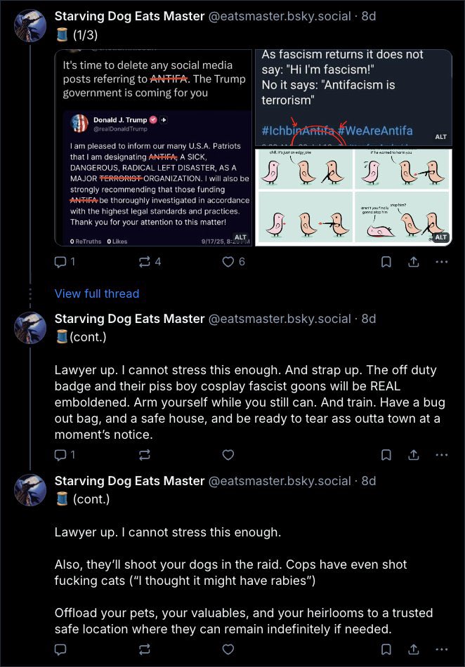 RealSpitfire's tweet image. Over on bluesky, Antifa are losing their sht. 😂😂😂

“Delete everything!” 
“Lawyer up!!”