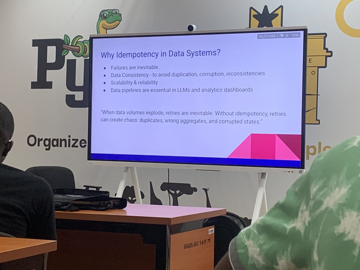 NadaAkua's tweet image. Idempotency- Have the same results no matter how many times it is executed.
ONCE IS ENOUGH
#PyConGhana2025 #Pycon #PythonAfrica