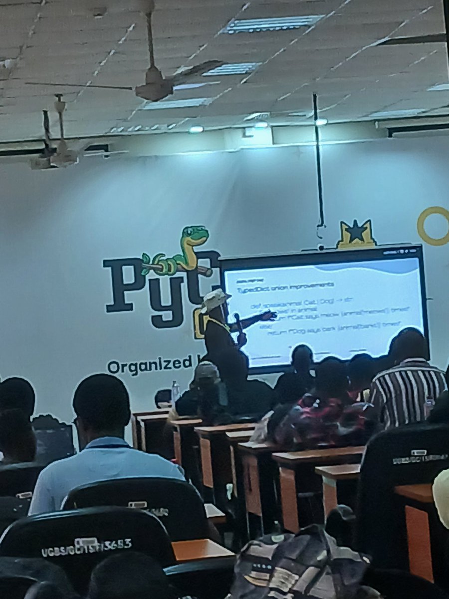 AmarfioJoshua's tweet image. Anthony comes away with python type annotations at scale in the Accra room
#PyConGhana2025
@imklyne @PyconGhana